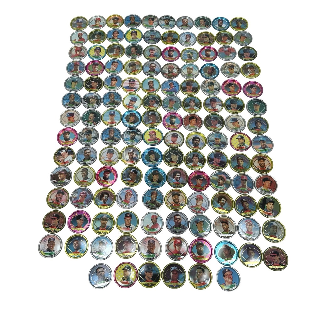Vintage 1989 1990 Topps Baseball Coins Lot of 136 Bo Jackson Kirby Puckett Stars
